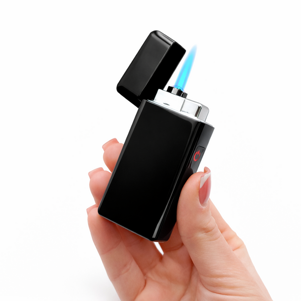Електрична USB запальничка металева з газом з гравіюванням "Не спали контору!" 33782 LazerTAC Чорна (214201) 214201 фото