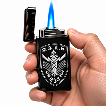 Електрична USB запальничка металева з газом з індивідуальним гравіюванням TURBO LazerTAC Чорна (234001) 234001 фото