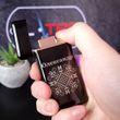 Электрическая импульсная зажигалка USB+газ с лазерной гравировкой TURBO. Подарок для мужчины. Гравировка с двух сторон арт.28701 28701 фото