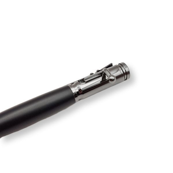 Роскошная металлическая ручка-патрон LazerTAC Bullet Pen с гравировкой "114 Центр ССО" Шариковая Автоматическая Графит/Черный Черный стержень (146201) + Фирменная упаковка "Армейский ящик" 146201 фото