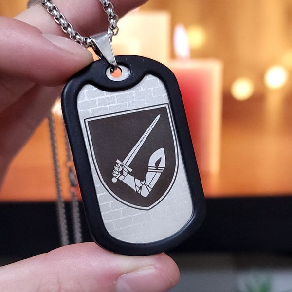 Жетон ЗСУ з нержавіючої сталі з ланцюжком. Жетон для НГУ - 18 бригада Слов'янська LazerTAC Нержавіюча сталь, З одного боку, Без гумового бампера (8601) 8601 фото