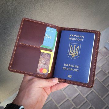 Портмоне с гравировкой ручной работы из натуральной итальянской кожи LazerTAC Standart Коричневый (113907) 114201 фото