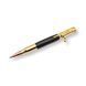 Роскошная металлическая ручка-патрон LazerTAC Bullet Pen с индивидуальной гравировкой Шариковая Автоматическая Золото/Черный Черный стержень (146205) + Фирменная упаковка "Армейский ящик" 146205 фото