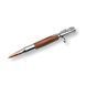 Роскошная металлическая ручка-патрон LazerTAC Bullet Pen с индивидуальной гравировкой Шариковая Автоматическая Хром/Дерево Черный стержень (146207) + Фирменная упаковка "Армейский ящик" 146207 фото