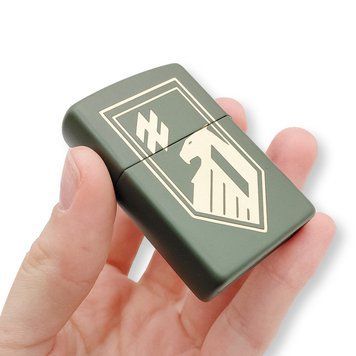 Бензиновая зажигалка Zippo с лазерной индивидуальной гравировкой LazerTAC ZIPPO 221 REG GREEN MATTE (137101) 137101 фото