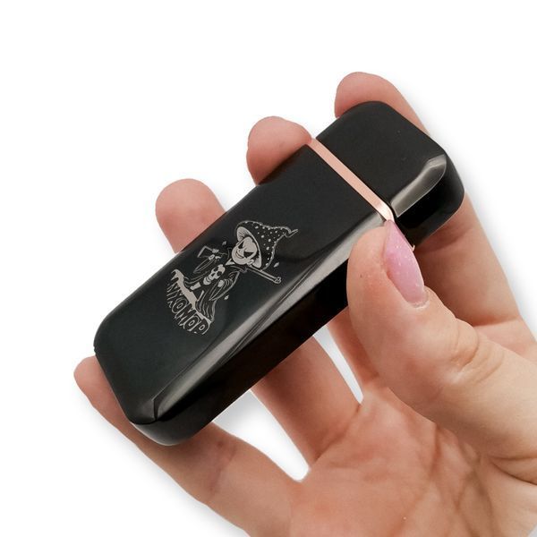 Электрическая импульсная зажигалка USB с лазерной гравировкой Мухомор (BASIC) Гравировка с одной стороны (132501) 132501 фото
