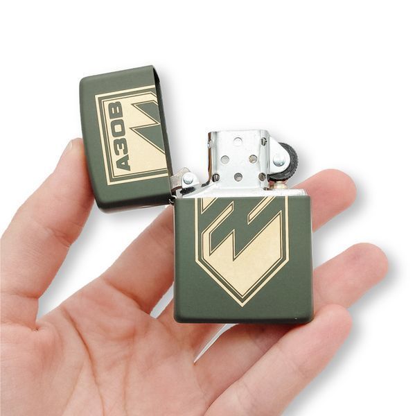 Бензиновая зажигалка Zippo с лазерной гравировкой АЗОВ LazerTAC ZIPPO 221 REG GREEN MATTE (137201) 137201 фото