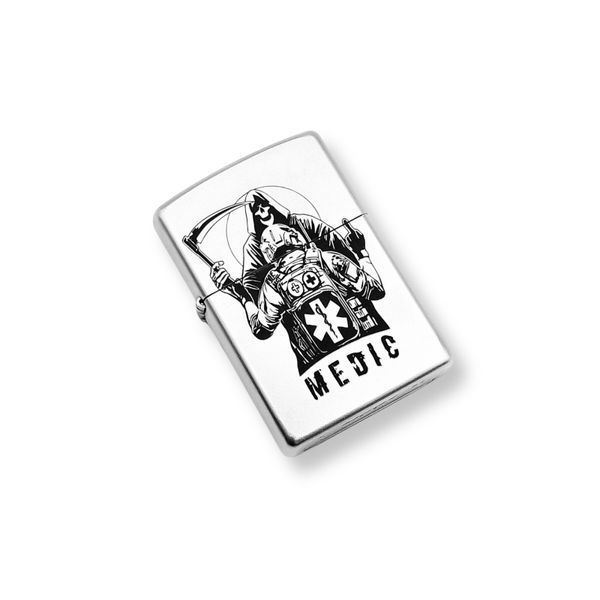 Бензиновая зажигалка Zippo с лазерной гравировкой LazerTAC ZIPPO 205 REG SATIN CHROME арт.206401 206401 фото