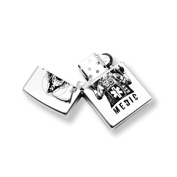 Бензиновая зажигалка Zippo с лазерной гравировкой LazerTAC ZIPPO 205 REG SATIN CHROME арт.206401 206401 фото