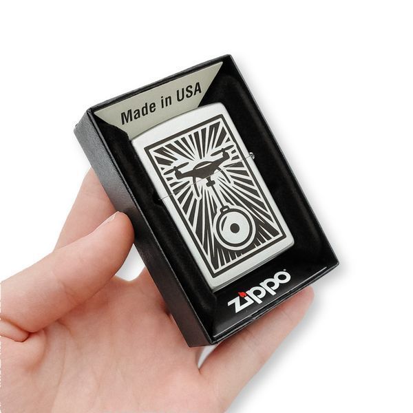 Бензиновая зажигалка Zippo с лазерной индивидуальной гравировкой LazerTAC ZIPPO 205 REG SATIN CHROME (137301) 137301 фото