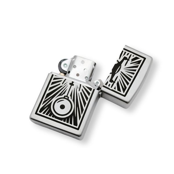 Бензиновая зажигалка Zippo с лазерной индивидуальной гравировкой LazerTAC ZIPPO 205 REG SATIN CHROME (137301) 137301 фото