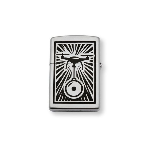 Бензиновая зажигалка Zippo с лазерной индивидуальной гравировкой LazerTAC ZIPPO 205 REG SATIN CHROME (137301) 137301 фото