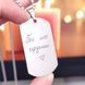 Жетон з нержавіючої сталі з гравіюванням. Подарунок для чоловіка. Побажання для чоловіка "Міцніше мене ти обійми" LazerTAC Нержавіюча сталь, З одного боку, Без гумового бампера (5001) 5001 фото 8