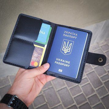 Портмоне DeLuxe с индивидуальный гравировкой ручной работы из натуральной итальянской кожи LazerTAC Черный (114401) 114401 фото