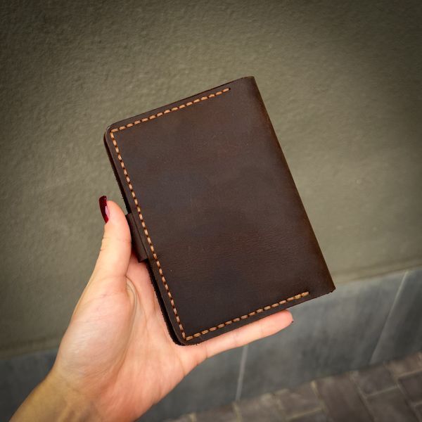 Портмоне DeLuxe з гравіюванням "Нехай щастить у кожному кроці" ручної роботи з натуральної італійської шкіри LazerTAC Коньячний (208501) 208501 фото