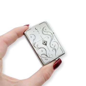 Бензинова запальничка Zippo з індивідуальним гравіюванням LazerTAC ZIPPO 205 REG SATIN CHROME (230801) 230801 фото