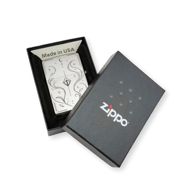 Бензинова запальничка Zippo з індивідуальним гравіюванням LazerTAC ZIPPO 205 REG SATIN CHROME (230801) 230801 фото