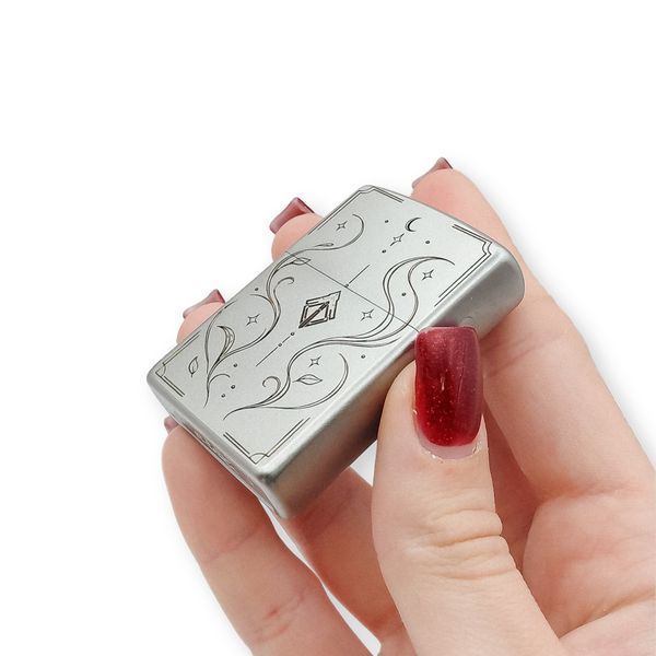Бензинова запальничка Zippo з індивідуальним гравіюванням LazerTAC ZIPPO 205 REG SATIN CHROME (230801) 230801 фото