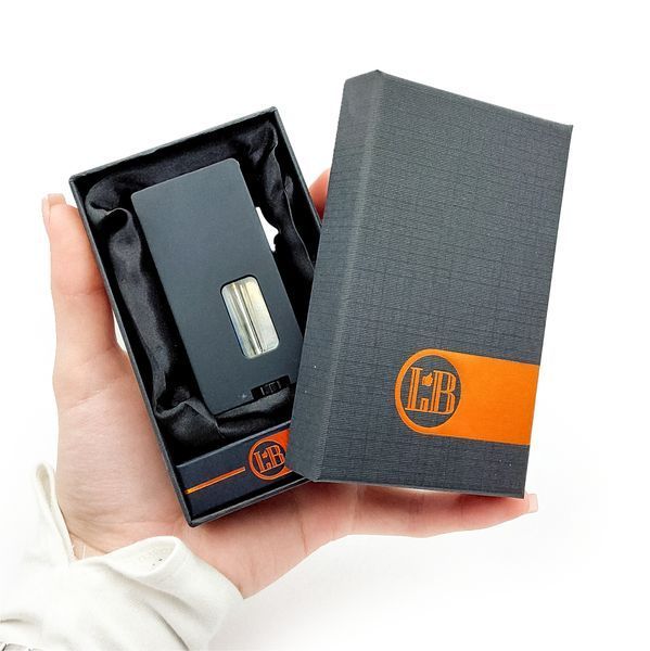 Електрична USB запальничка металева з газом з гравіюванням Вашої фотографії 33805 LazerTAC Чорна (194901) 194901 фото