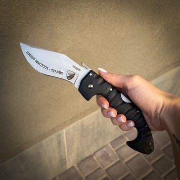 Складной тактический нож 03403-2 с гравировкой Если наступление &ndash; то мы LazerTAC Складной Черный (232801) 232801 фото