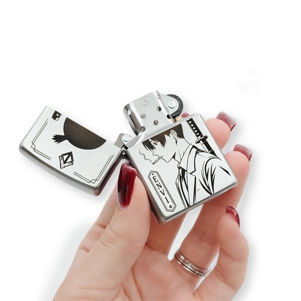 Бензинова запальничка Zippo з гравіюванням Envi LazerTAC ZIPPO 205 REG SATIN CHROME (222601) 222601 фото