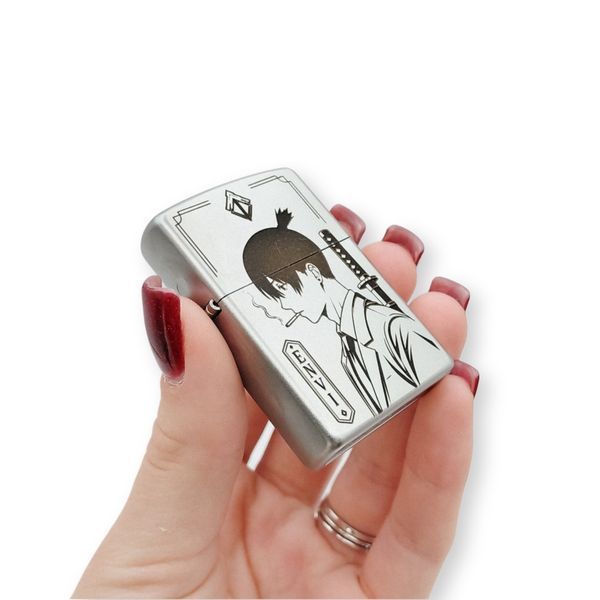 Бензинова запальничка Zippo з гравіюванням Envi LazerTAC ZIPPO 205 REG SATIN CHROME (222601) 222601 фото
