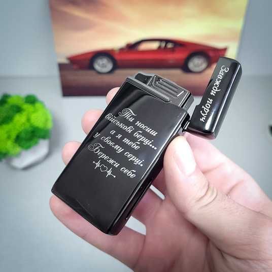Купити Електрична імпульсна запальничка USB + газ з лазерним