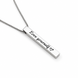 Кулон-брусок 40х5мм с гравировкой Love yourself LazerTAC из ювелирной нержавеющей стали Серебряный арт.189201 189201 фото 1