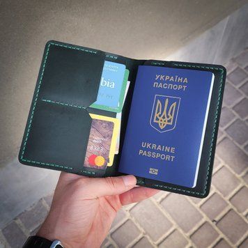 Портмоне с гравировкой ручной работы из натуральной итальянской кожи LazerTAC Standart Зеленый (114101) 114101 фото
