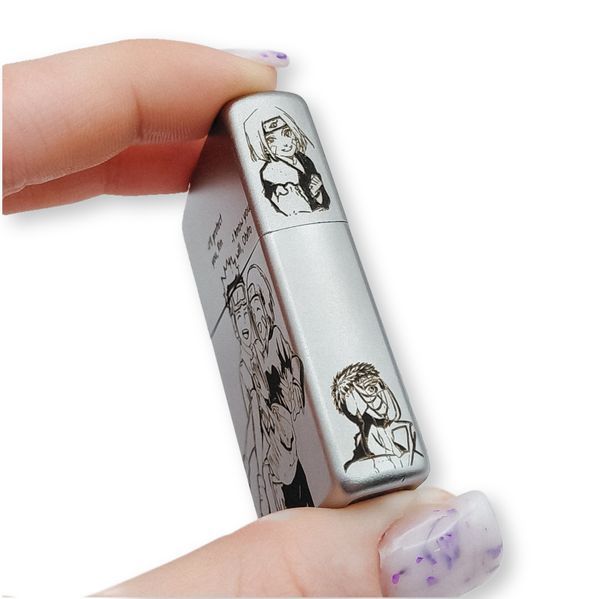 Бензинова запальничка Zippo з лазерним індивідуальним гравіюванням LazerTAC ZIPPO 205 REG SATIN CHROME (148401) 148401 фото