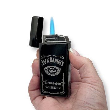 Электрическая USB зажигалка металлическая с газом с гравировкой Jack Daniel`s TURBO LazerTAC Черная (189901) 189901 фото